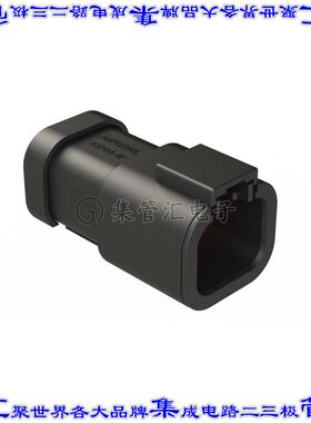 ATP04-4P-RD01BK 矩形连接器外壳4POS插座2排公形引脚黑色自由悬