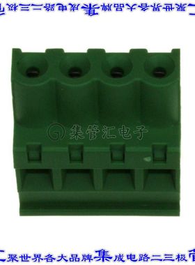 284040-4 端子块连接器4POS插头母插口5mm绿色自由悬挂