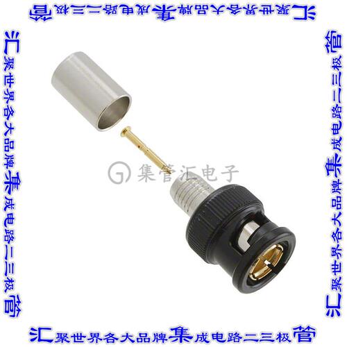 UPL2000-D4/B 同轴连接器BNC插头公引脚压接75欧姆自由悬挂