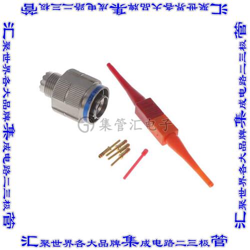 D38999/26KA98PA 圆形连接器3POS插头公引脚压接镀金自由悬挂