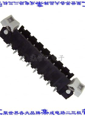 ELFH08210J 端子块连接器8POS接头公引脚带罩5.08mm黑色90DEG通孔