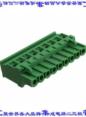 TS09715A0000G 端子块连接器9POS插头母插口5mm绿色自由悬挂