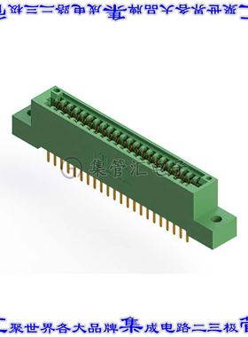 345-044-520-202 卡边缘连接器44POS母头2排2.54mm绿色镀金