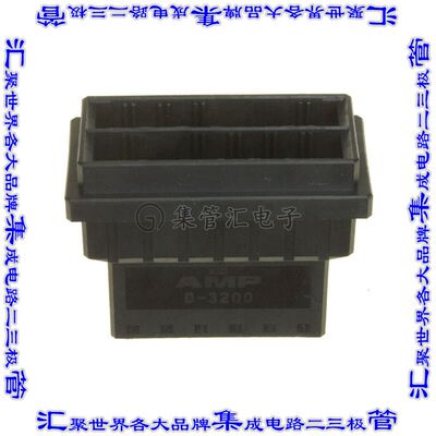 3-179554-6 矩形连接器外壳12POS插头2排5.08mm公形引脚黑色自由