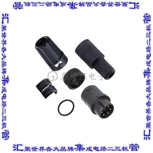 6282-5PG-513 圆形连接器5POS插头公引脚焊杯镀金自由悬挂