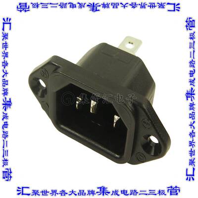 CL1922Y1 电源接入连接器3POS插座公型片状插脚IEC320-C14面板安