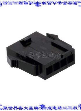 436400400 0436400400矩形连接器外壳4POS插头3mm公形引脚黑色面