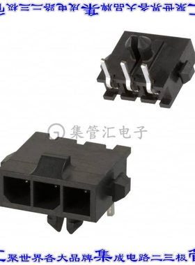 2-1445055-3 针座连接器3POS接头3mm公形插针通孔直角锡