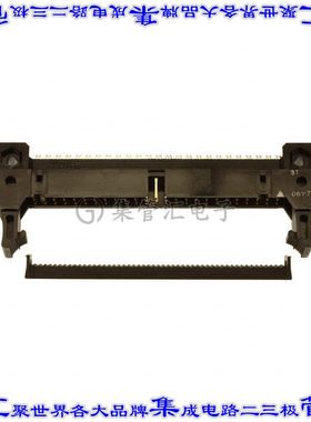 XG4E-5031 矩形连接器50POS插头2排2.54mm公引脚黑色IDC镀金自由