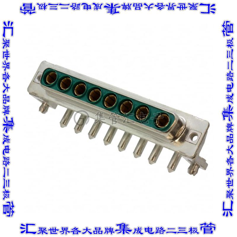 3008W8SXX56N40X 连接器8(电源)插座母插口D-Sub组合式通孔直角