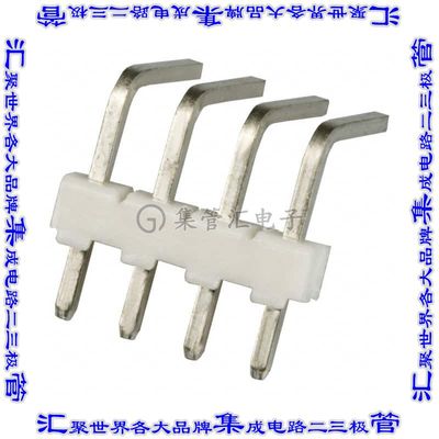 3-644457-4 针座连接器4POS接头2.54mm公形插针通孔直角锡