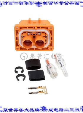 ELRA2W16 矩形连接器2POS插座16mm公引脚橙色压接面板安装