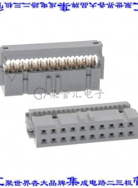71600-120LF 矩形连接器20POS插座2排2.54mm母插口灰色IDC镀金自