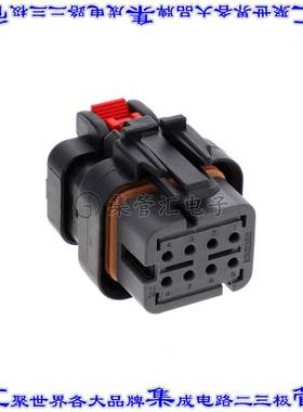 776532-2 矩形连接器外壳8POS插头2排4.5mm母形插口黑色自由悬挂