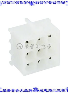 641971-1 针座连接器9POS接头3排6.35mm公形插针通孔直针锡