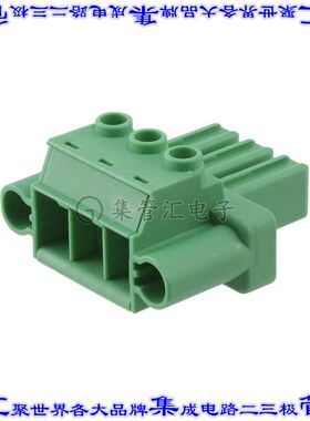1777846 端子块连接器3POS插头母插口7.62mm绿色自由悬挂