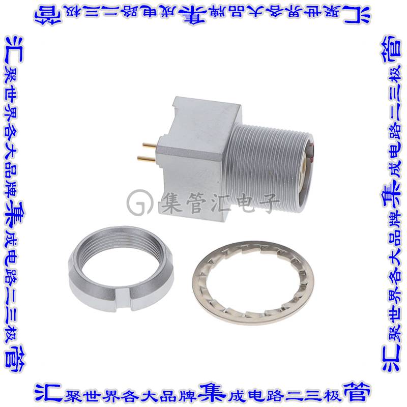 EYG.1B.302.CLN 圆形连接器2POS插座母插口焊接镀金面板安装通孔