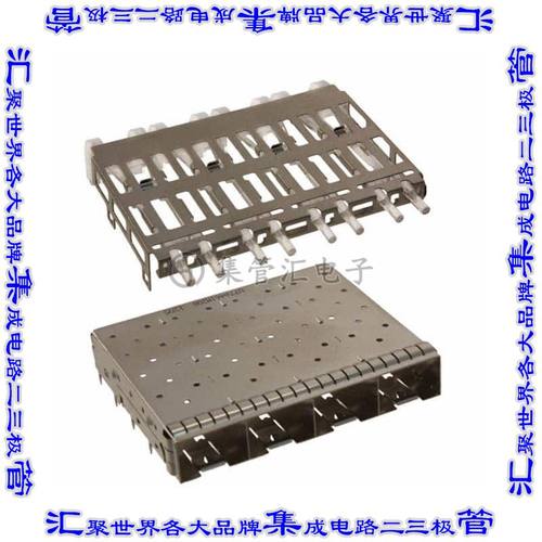 U77-C461M-2081 插拔式连接器机架成组(1 x 4)SFP+通孔直角压配