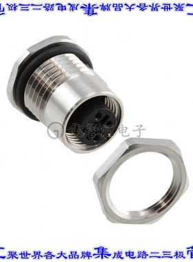 1554733 圆形连接器5POS插座母插口焊接镀金面板安装通孔