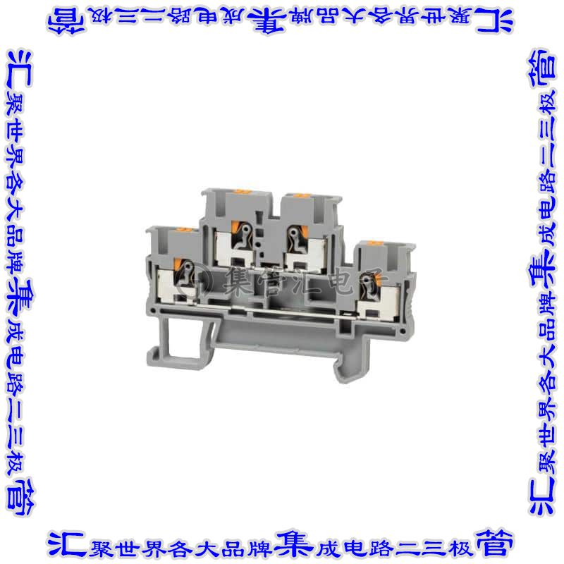 TBDR-11-25-GY 端子块连接器4POS馈通式2排5.2mm灰色12-26AWG