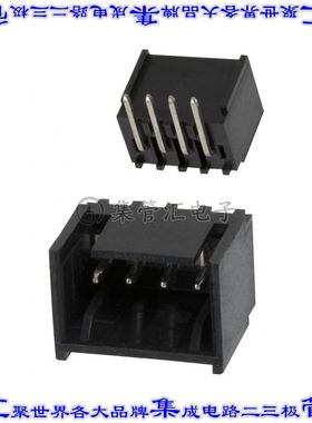 2-644803-4 针座连接器4POS接头2.54mm公形插针通孔直角锡