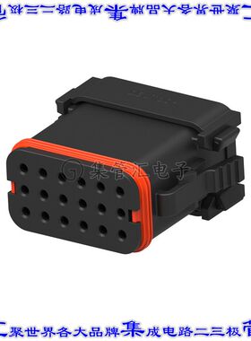 DT16-18SB-EK02 矩形连接器外壳18POS插头3排公形引脚黑色自由悬