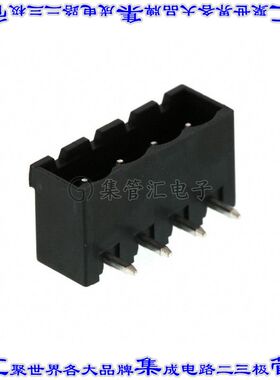 395321004 0395321004端子块连接器4POS接头公引脚带罩5.08mm黑色