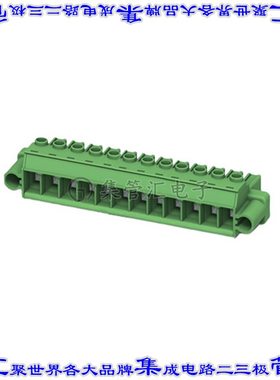 1777930 端子块连接器12POS插头母插口7.62mm绿色自由悬挂