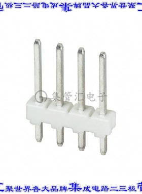 3-644456-4 针座连接器4POS接头2.54mm公形插针通孔直针锡