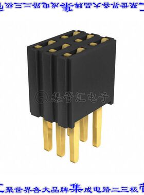 M52-5100345 针座连接器6POS插座2排1.27mm叉状通孔直针镀金