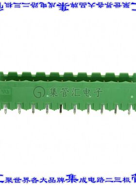 1-282825-0 端子块连接器10POS接头公引脚带罩5.08mm绿色垂直通孔