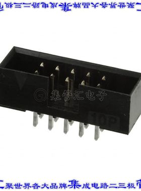 957210-6002-AR 针座连接器10POS接头2排2mm公形插针通孔直针镀金
