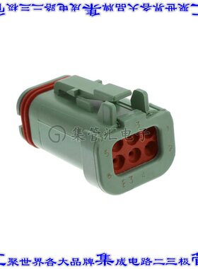 DT16-6S-KP01 矩形连接器外壳6POS插头2排母形插口绿色自由悬挂