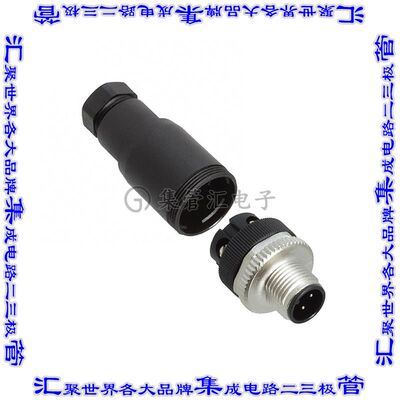 1662528 圆形连接器4POS插头公引脚螺钉铜合金自由悬挂