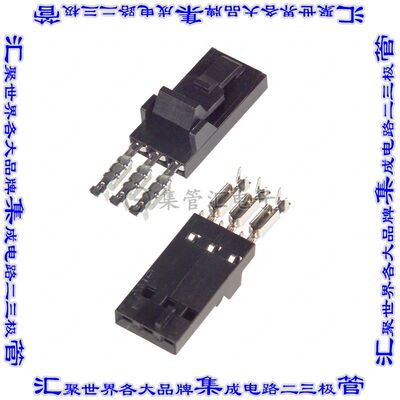 103956-2 矩形连接器3POS插座2.54mm母插口黑色IDC锡自由悬挂