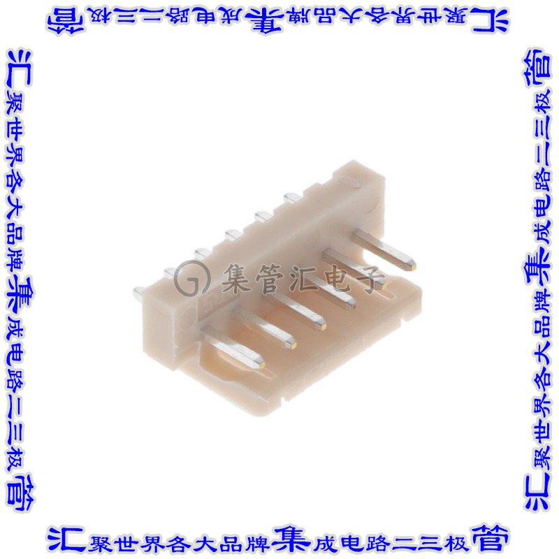 DF1-6P-2.5DSA(05) 针座连接器6POS接头2.5mm公形插针通孔直针锡