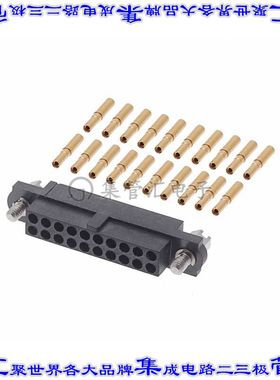M80-4C12005FC 矩形连接器20POS插座2排2mm母插口黑色压接镀金自