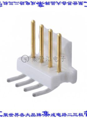 3-641127-4 针座连接器4POS接头2.54mm公形插针通孔直角镀金