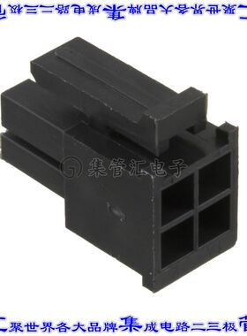 10127716-04LF 矩形连接器外壳4POS插座2排3mm母形插口黑色自由悬