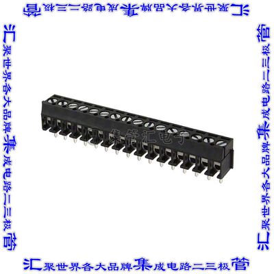 OSTTE160104 线对板连接器16POS接线端子3.5mm通孔水平带板