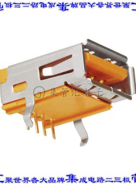 KUSBXHT-AS1N-O-HRF 连接器USB-A插座4POS通孔直角
