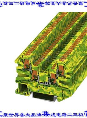 1079012 端子块连接器4POS接地地面5.2mm绿色黄色12-26AWG