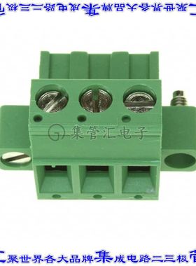 796859-3 端子块连接器3POS插头母插口5.08mm绿色自由悬挂