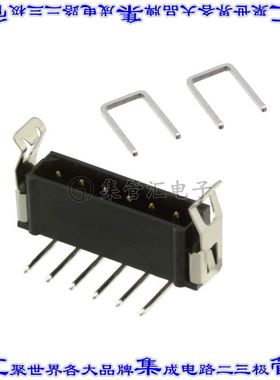 M80-8760622 针座连接器6POS接头2mm公形插针通孔直角镀金