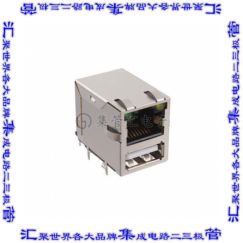 MTJ-USB-88JX1-FS-PG-LH-M41C 接插件连接器MODULAR JACK / USB C