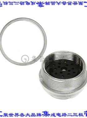 T3638100U 圆形连接器12POS插座母插口焊杯银面板安装