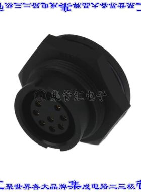 ACD-08PMFS-LC7001 圆形连接器8POS插座母插口焊杯镀金面板安装