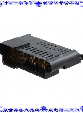 1-1892786-8 背板连接器33POS接头公引脚板边缘通孔直角黑色