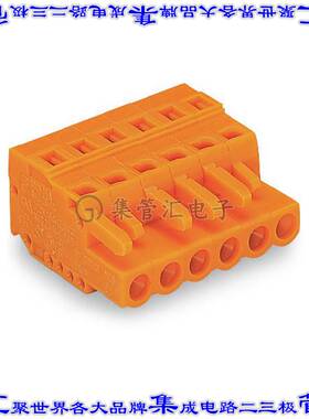 231-304/102-000 端子块连接器4POS插头母插口5.08mm橙色自由悬挂