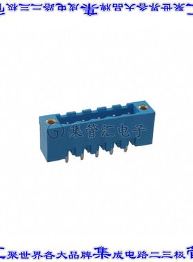 TBP01R2W-508-05BE 端子块连接器5POS接头公引脚带罩5.08mm蓝色垂
